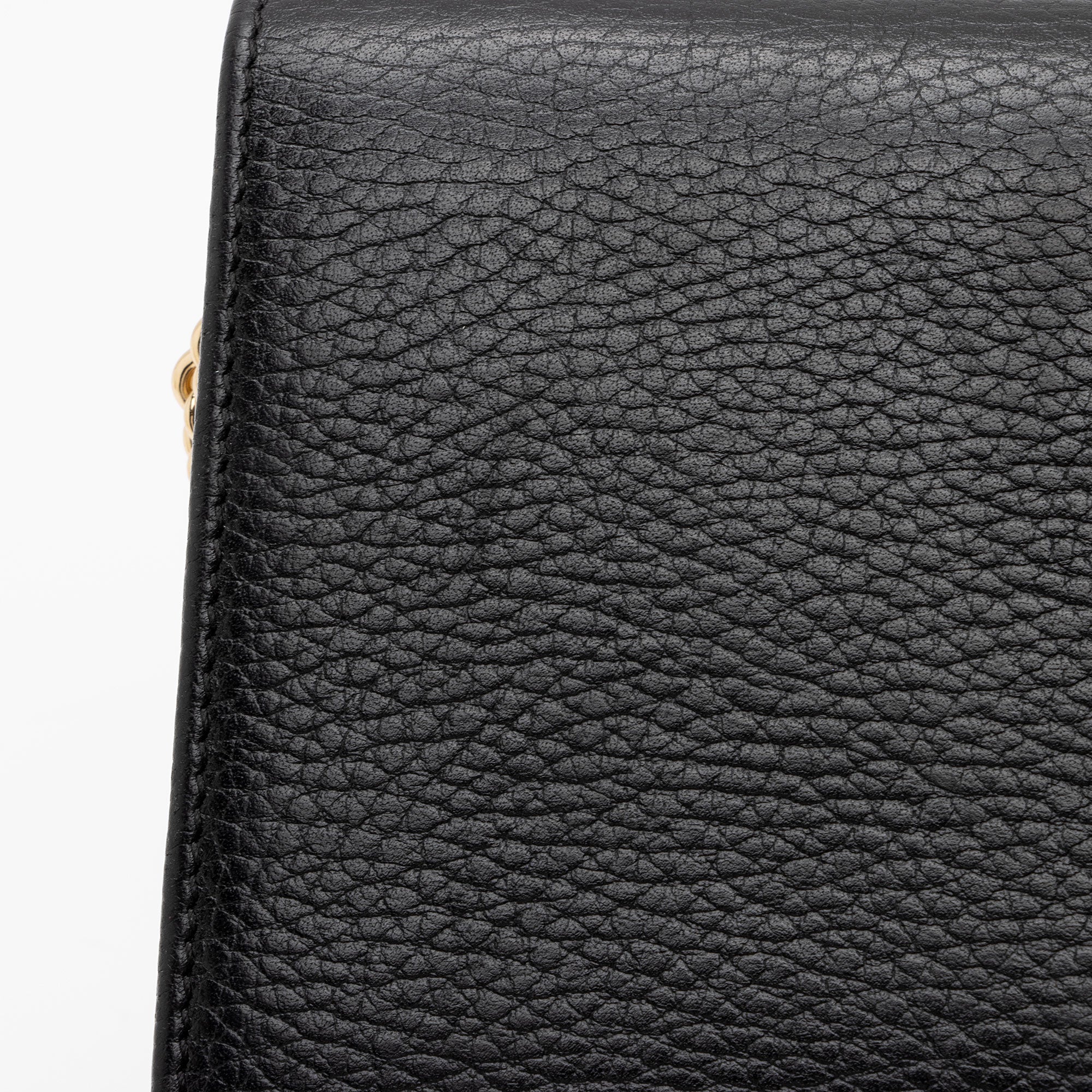 Gucci Leather GG Marmont Mini Chain Bag (SHF-x0poGV)