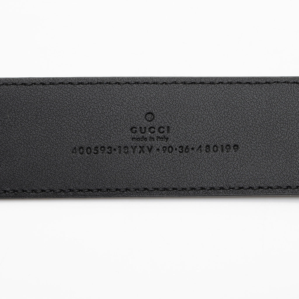 Gucci Leather GG Marmont Monochrome Belt - Size 36 / 90