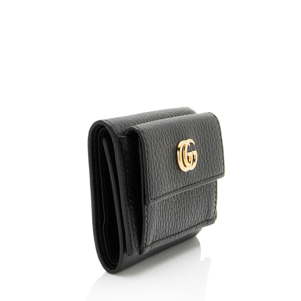 Gucci Leather GG Marmont Trifold Wallet