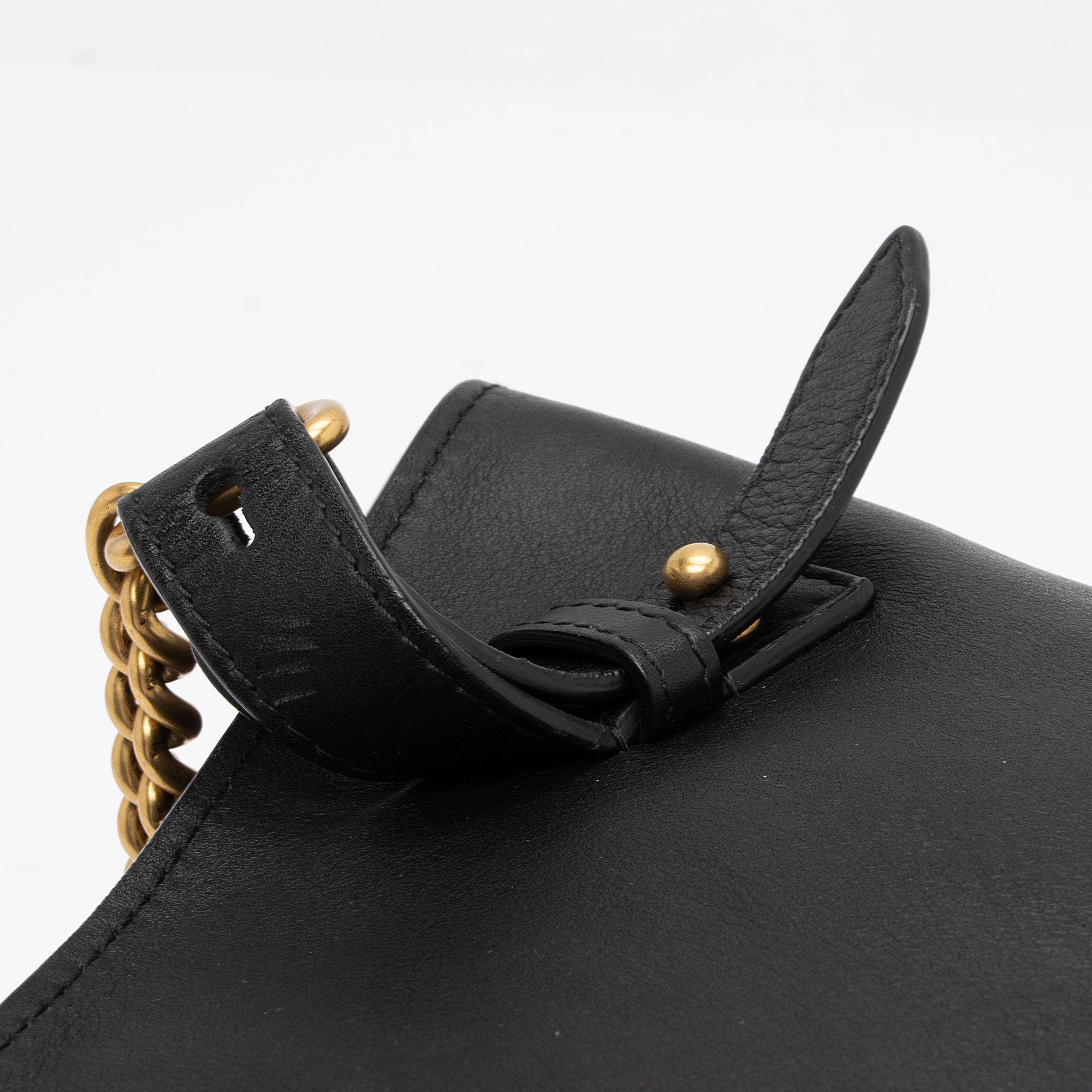 Gucci Leather GG Marmont Web Flap Chain Backpack (SHF-PyHHER)