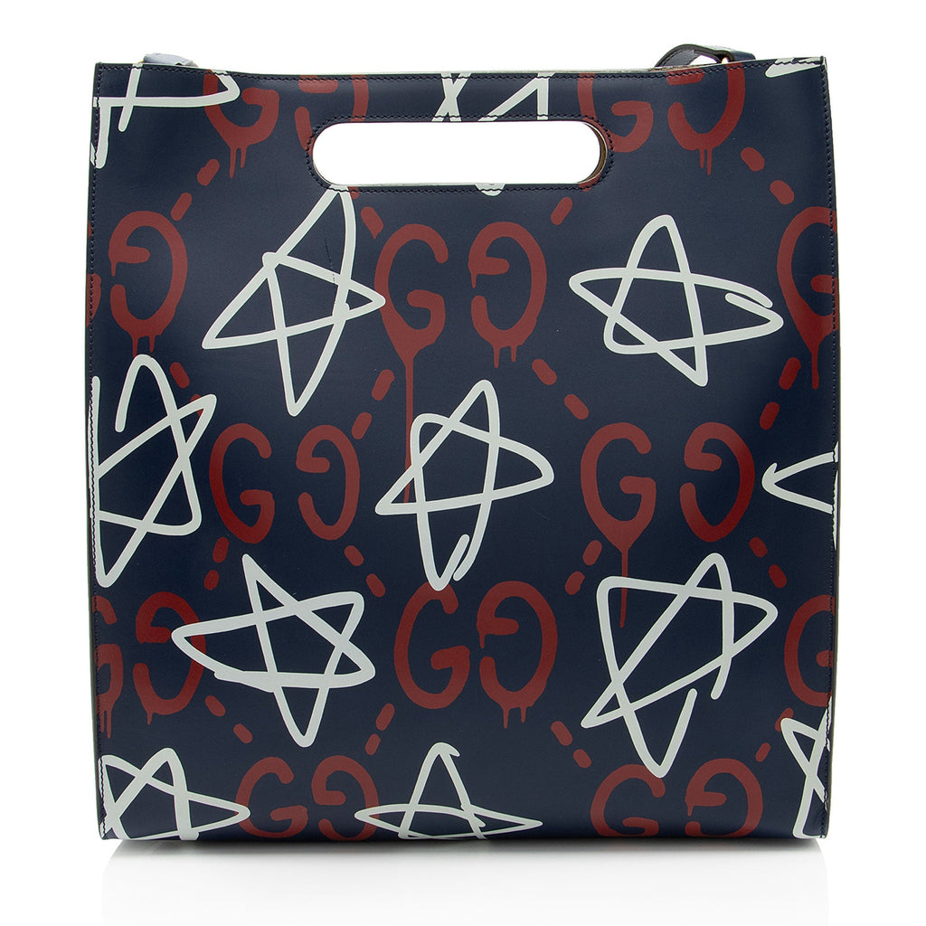 Gucci Leather Ghost Medium Tote