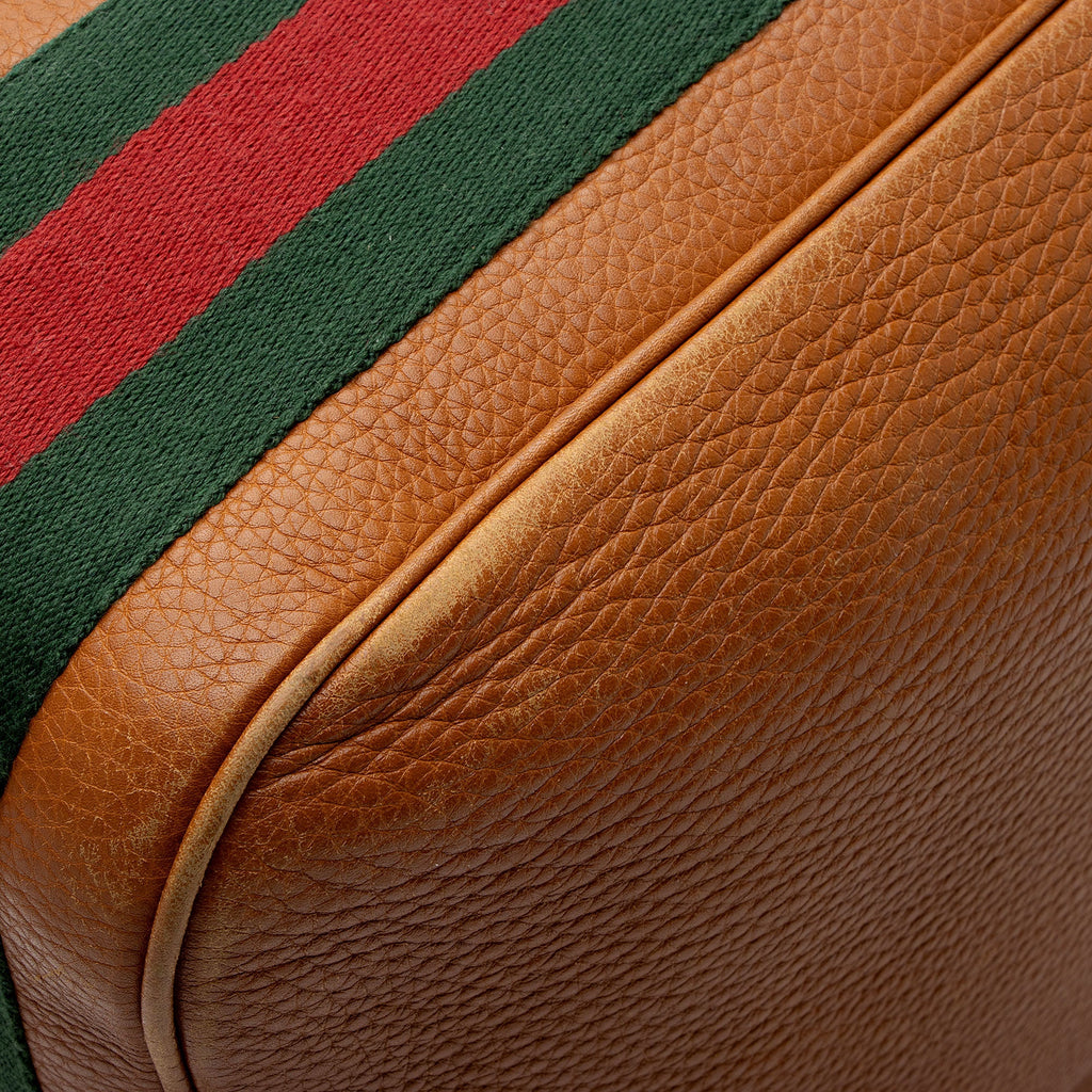 Gucci Leather Web Heritage Messenger Bag (SHF-8X47Lj)