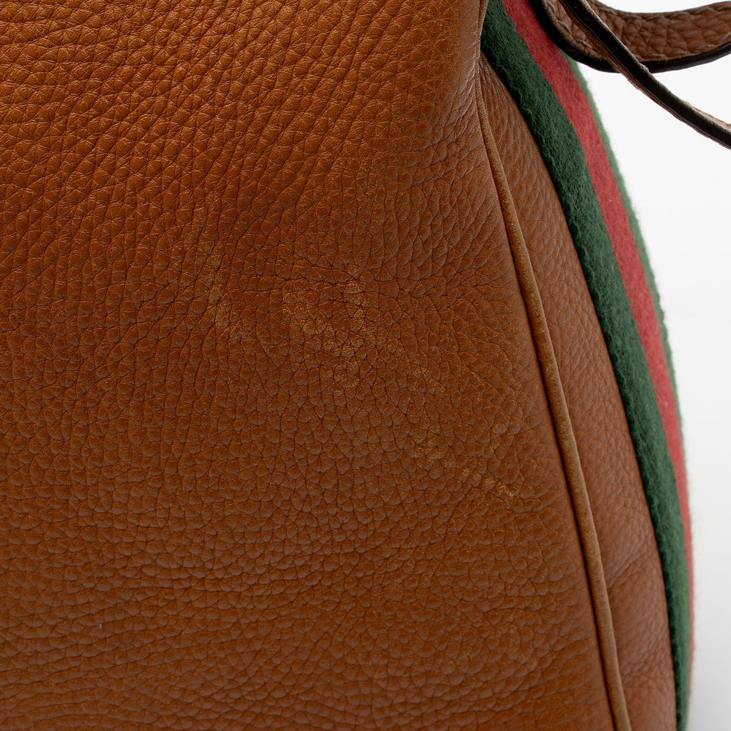 Gucci Leather Web Heritage Messenger Bag (SHF-8X47Lj)