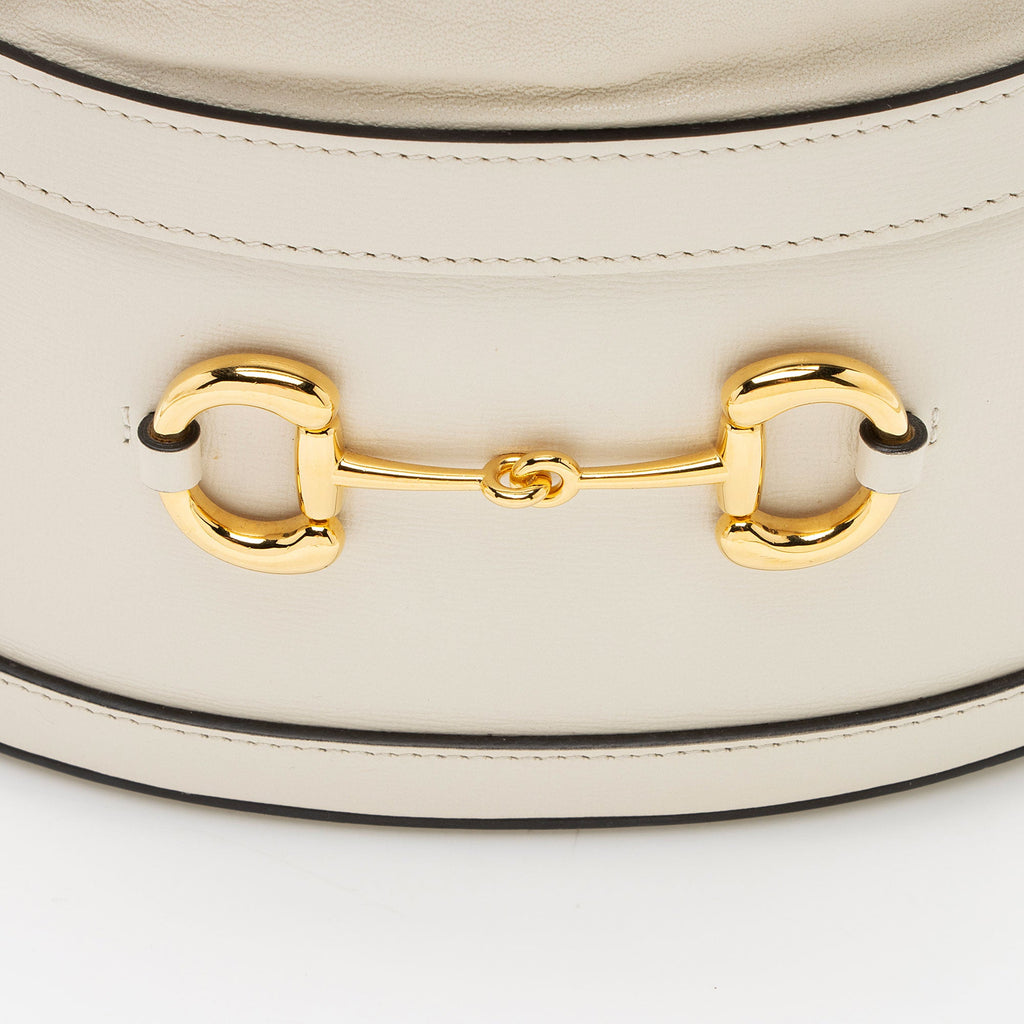 Gucci Leather Horsebit 1955 Drawstring Bucket Bag