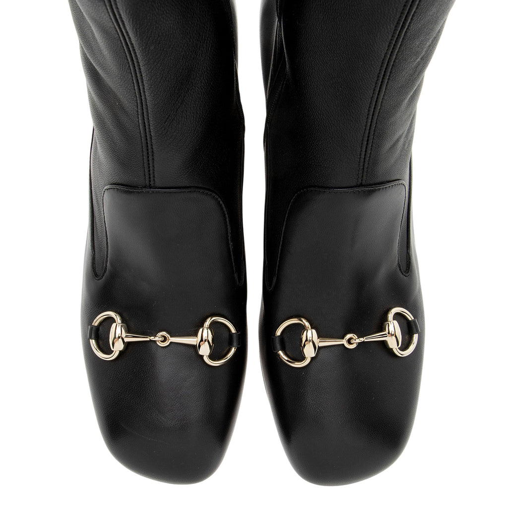 Gucci Leather Horsebit Ankle Boots - Size 8 / 38