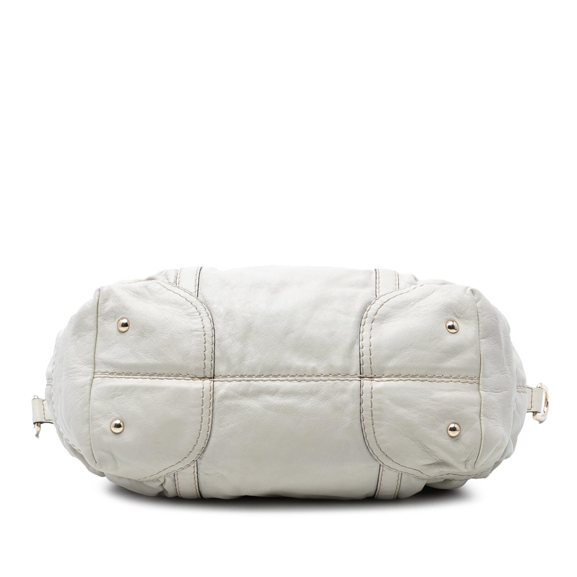 Gucci Leather Horsebit Nail Boston Bag