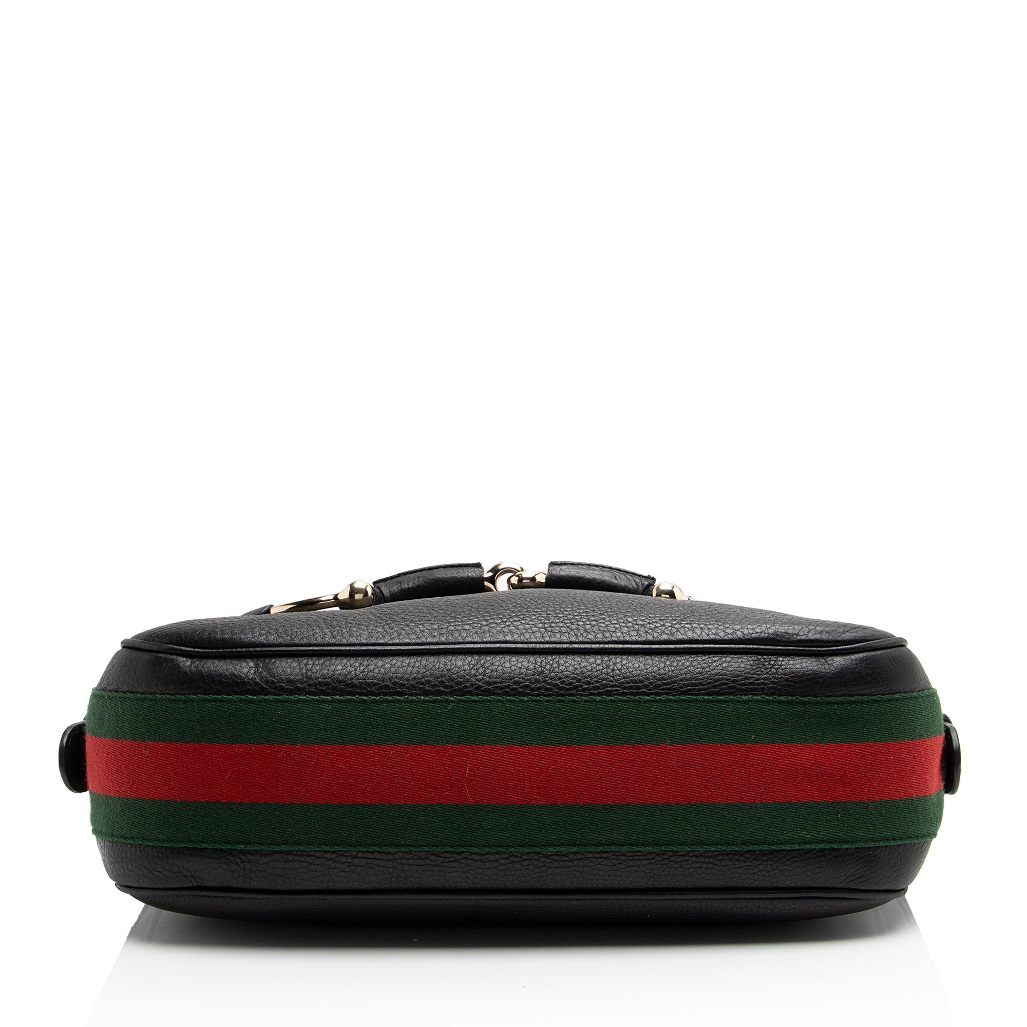 Gucci Leather Web Heritage Horsebit Large Hobo (SHF-yRvuke)
