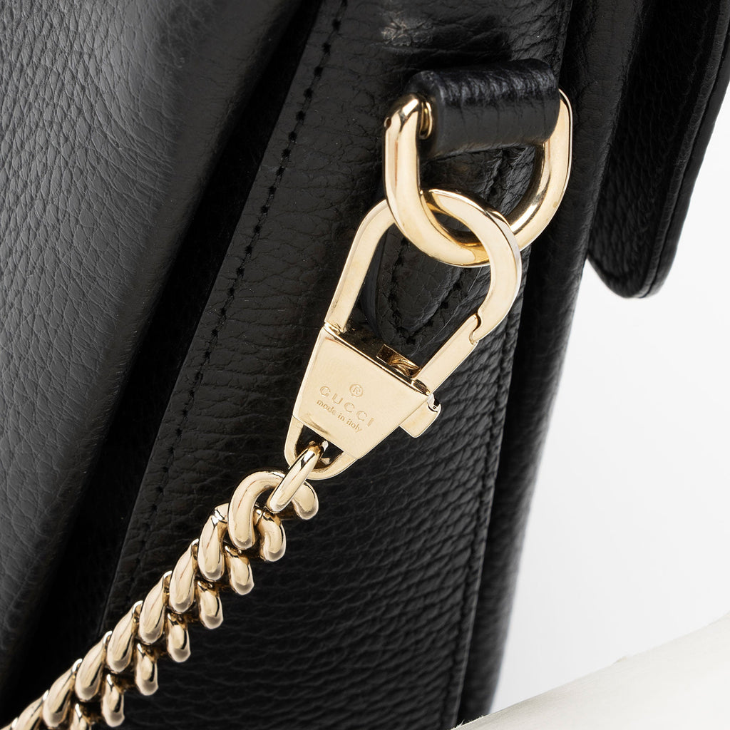 Gucci Leather Interlocking G Small Top Handle