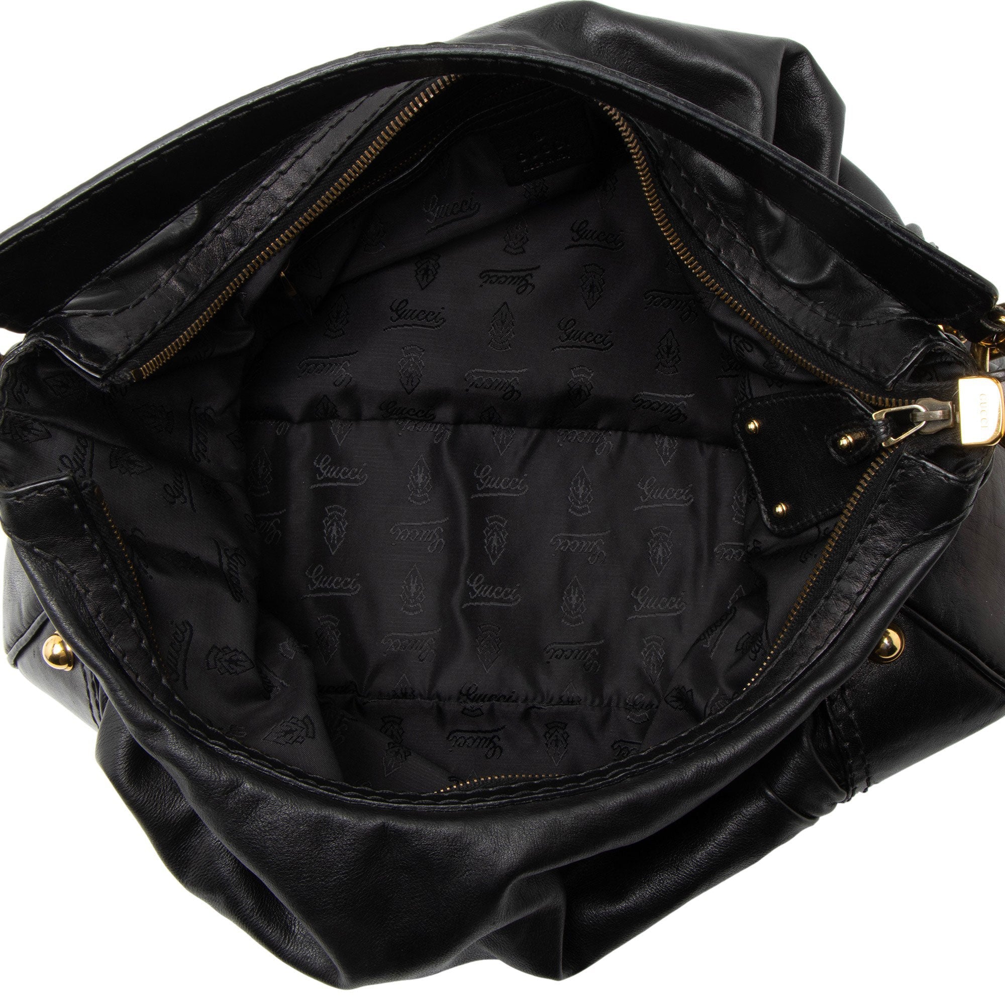Gucci Leather Jockey Medium Hobo