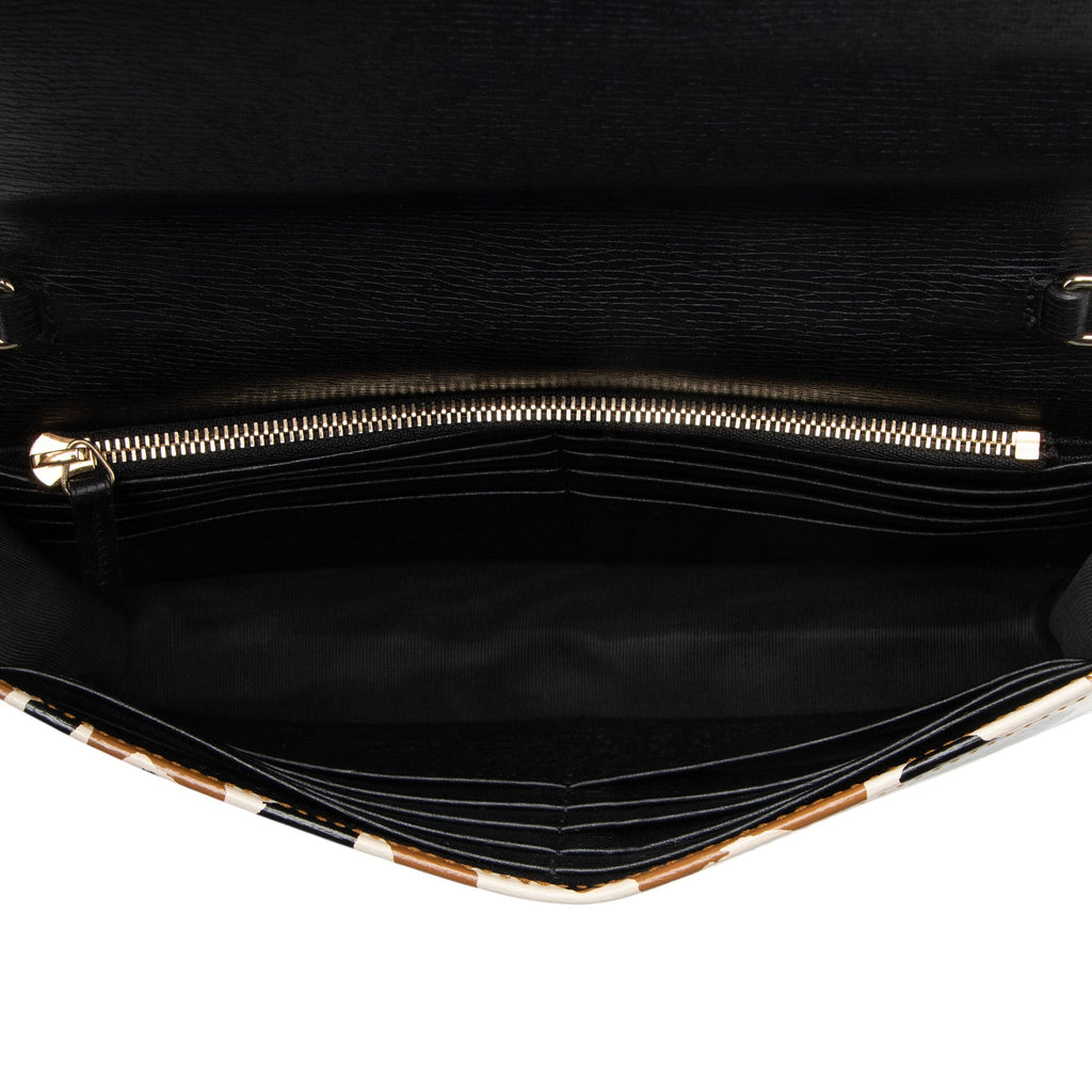 Gucci Leather Leopard Betty Wallet On Chain