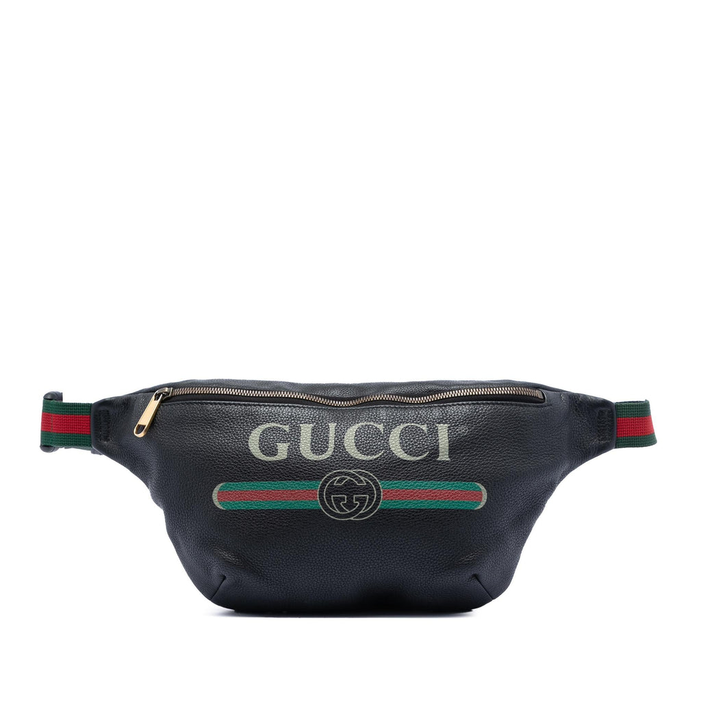 Gucci Leather Logo Web Belt Bag