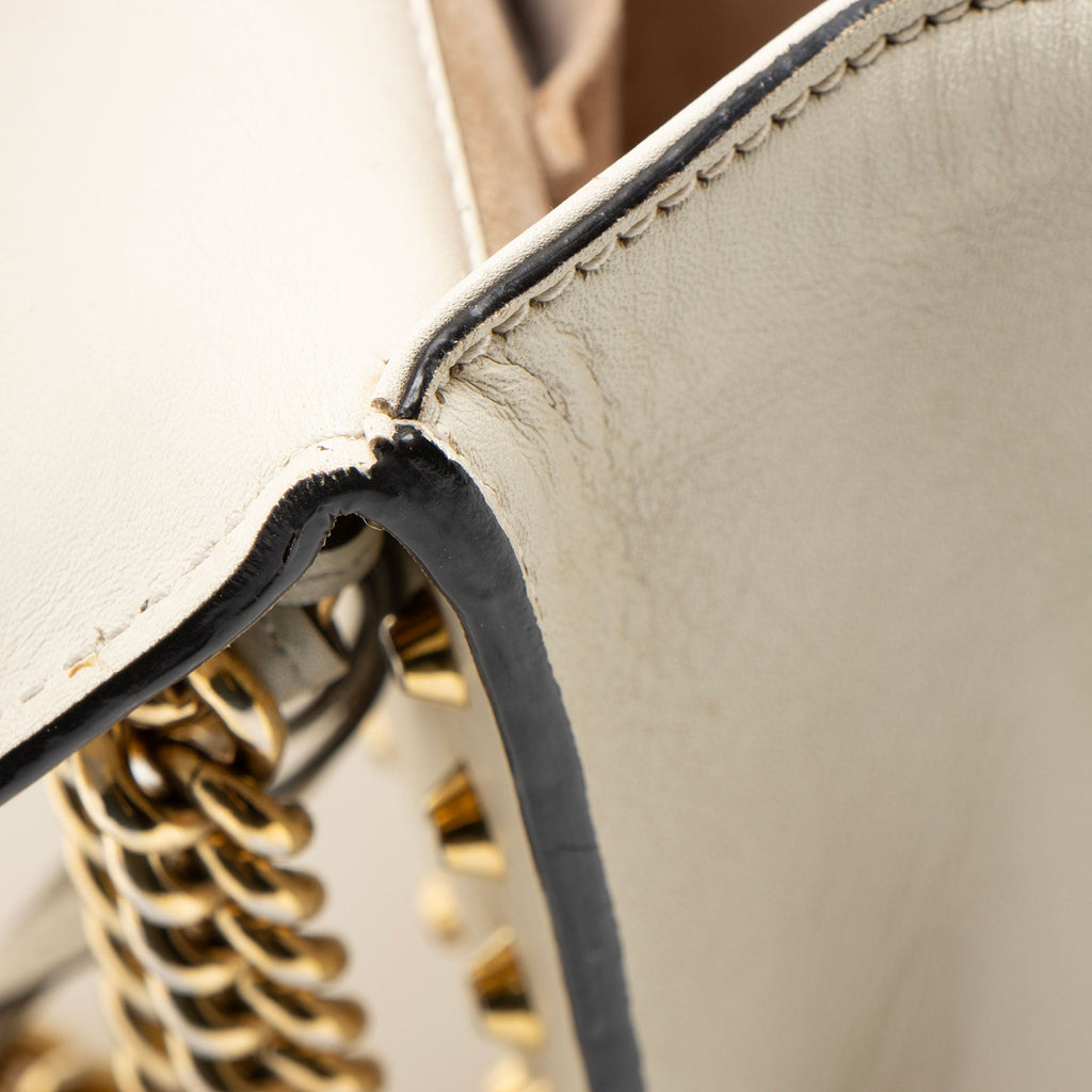 Gucci Leather Pearl Stud Padlock Small Shoulder Bag