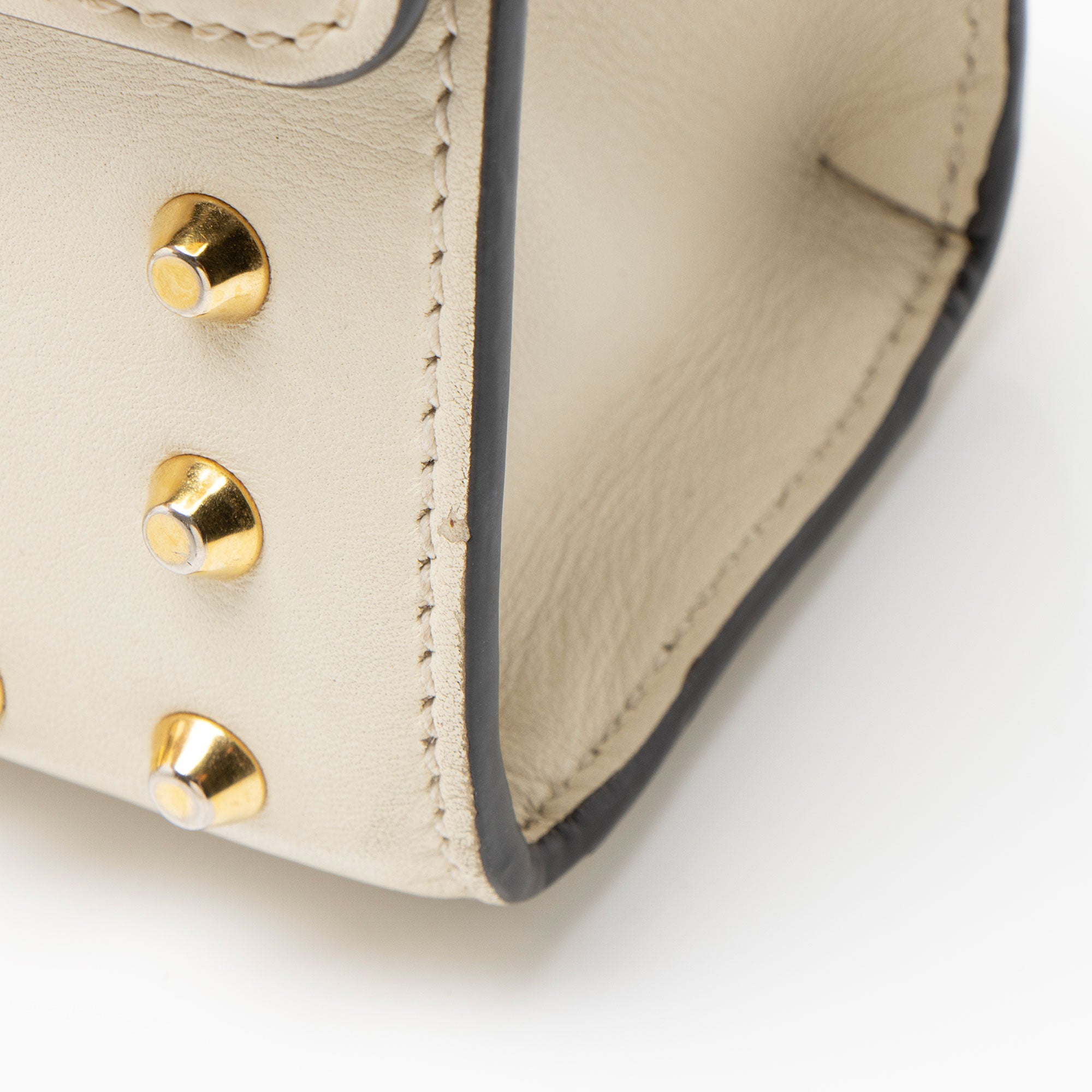 Gucci Leather Pearl Stud Padlock Small Shoulder Bag