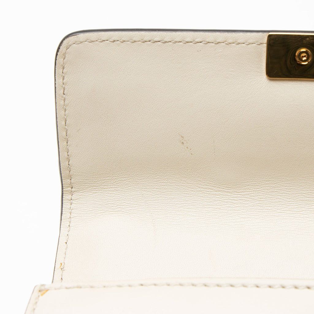 Gucci Leather Pearl Stud Padlock Small Shoulder Bag