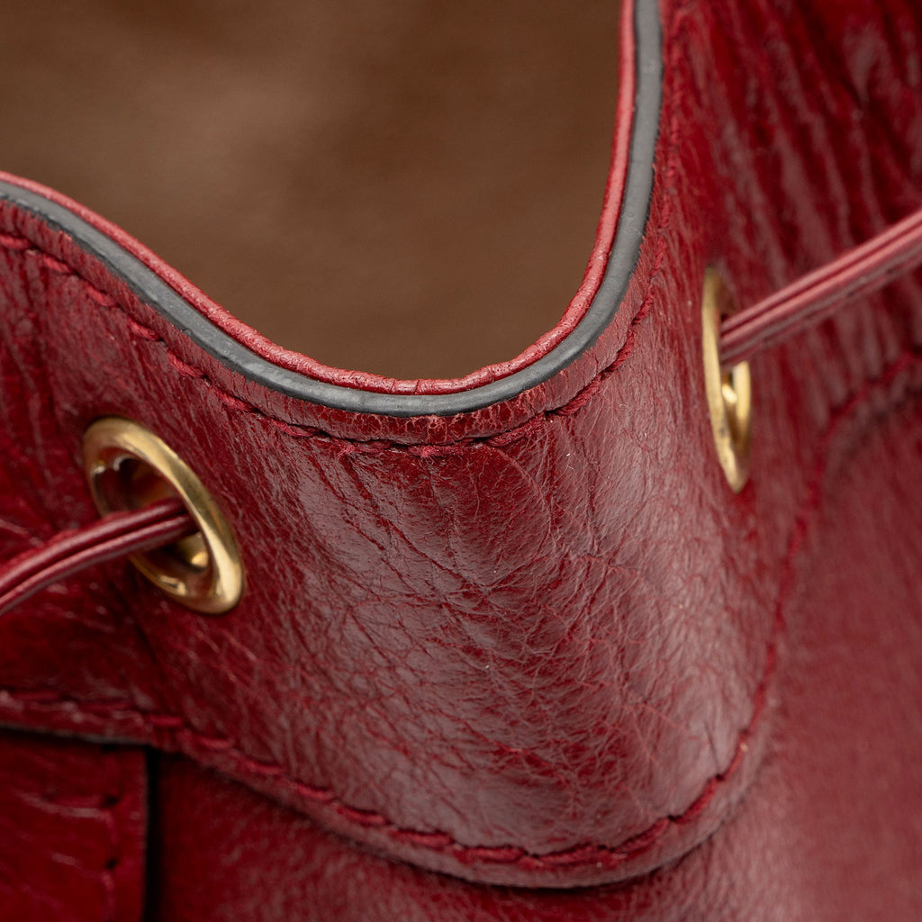 Gucci Leather Rebelle Medium Backpack