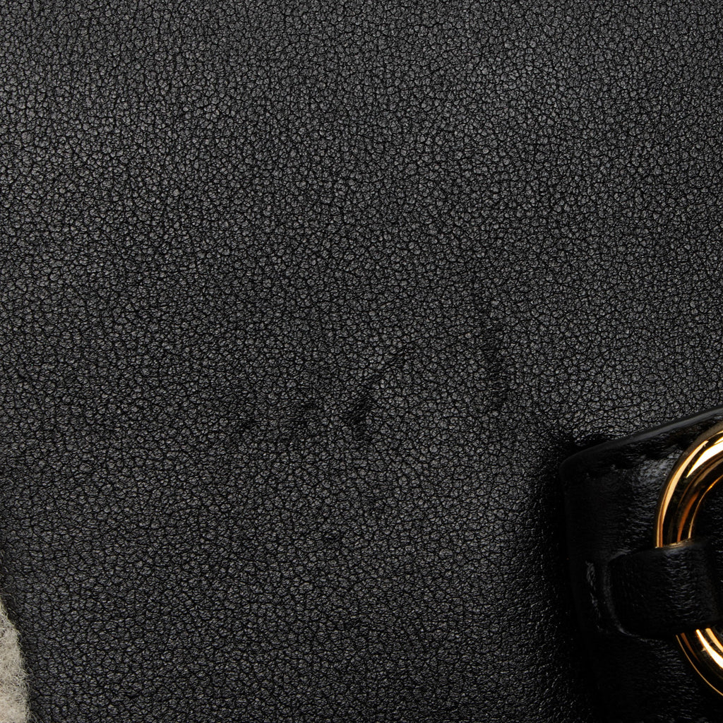 Gucci Leather Shearling Horsebit 1955 Small Bag