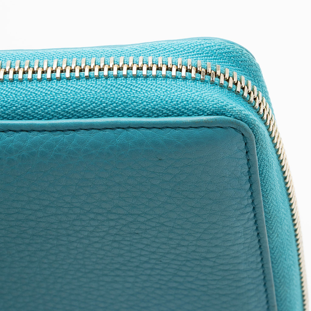 Gucci Leather Soho Zip Around Wallet