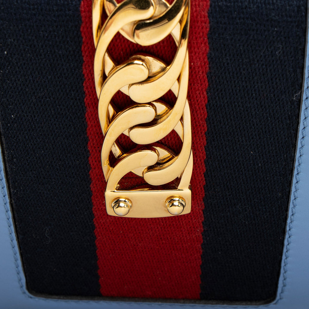 Gucci Leather Sylvie Mini Top Handle