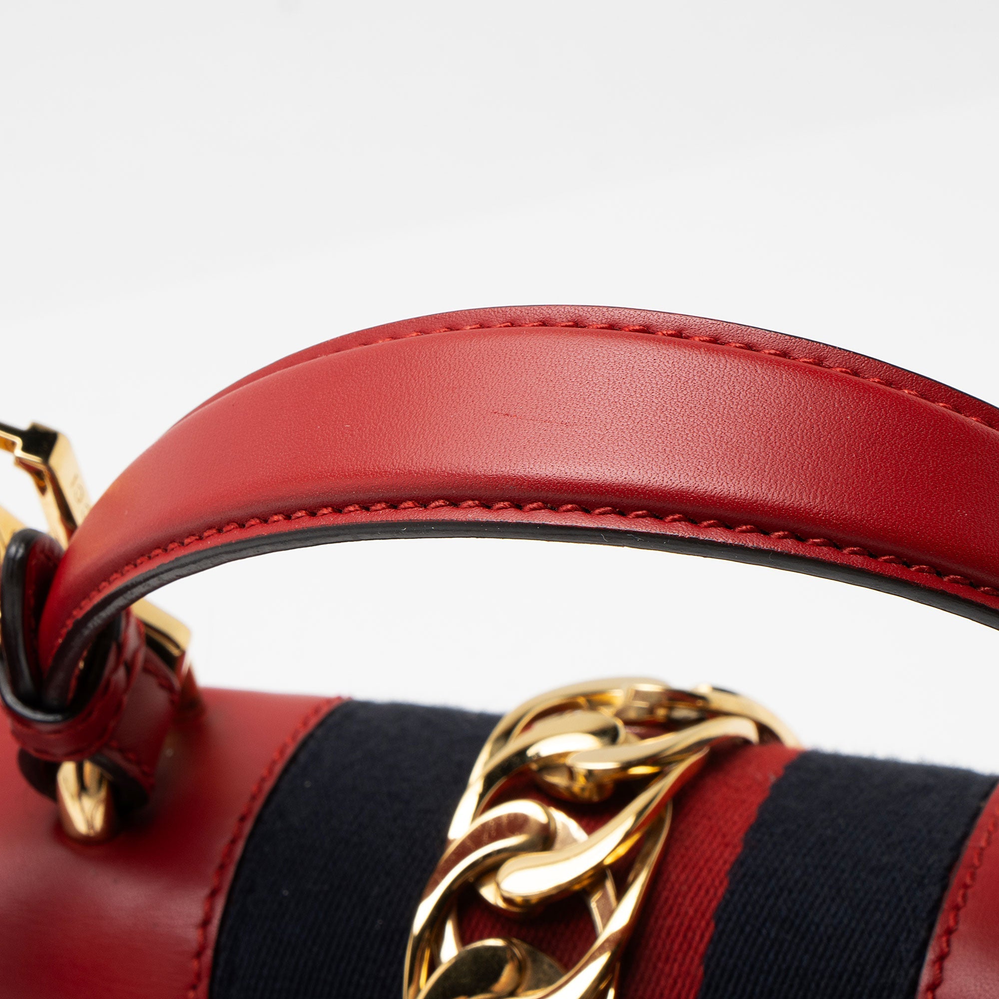 Gucci Leather Sylvie Mini Top Handle