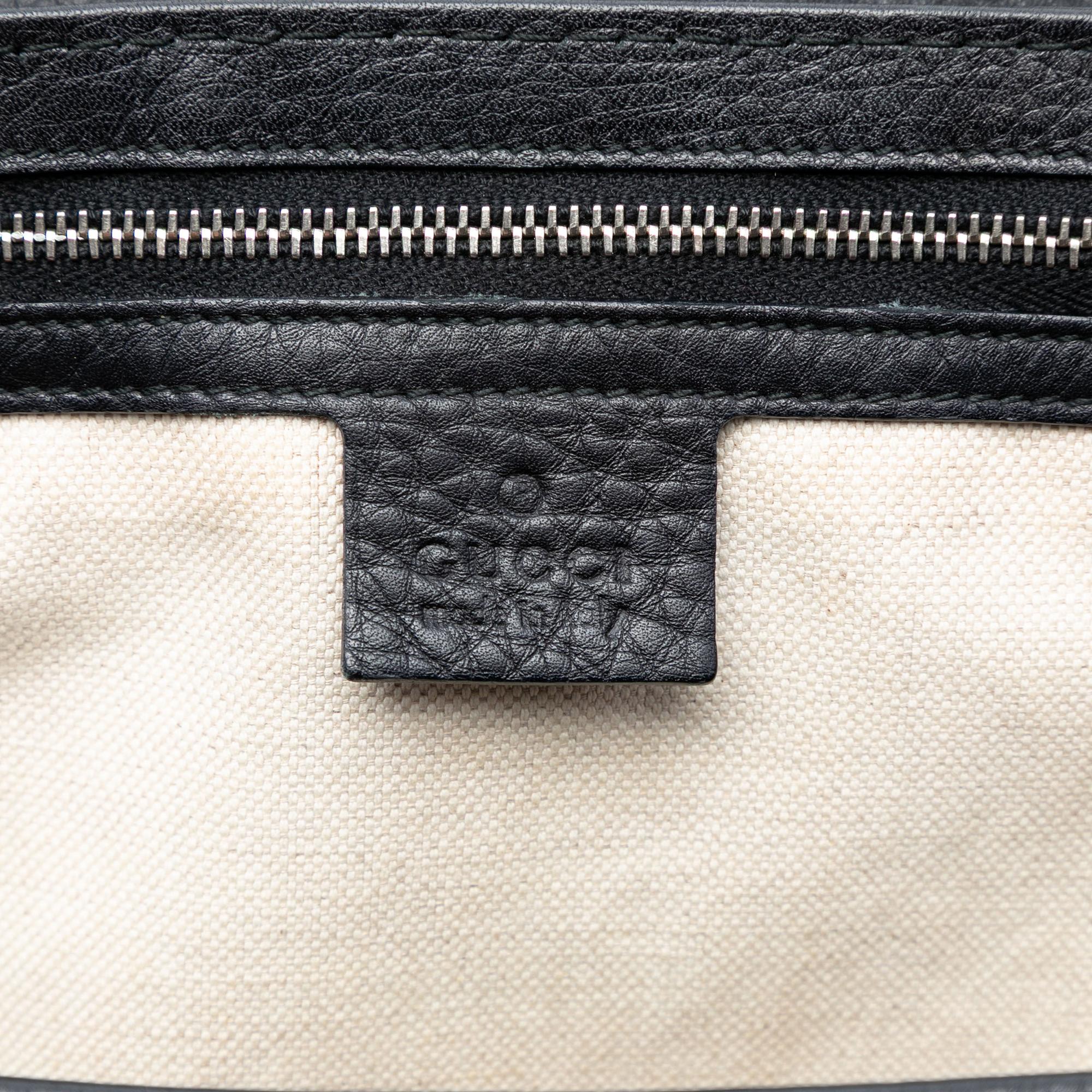 Gucci Leather Techno Horsebit Top Handle Bag