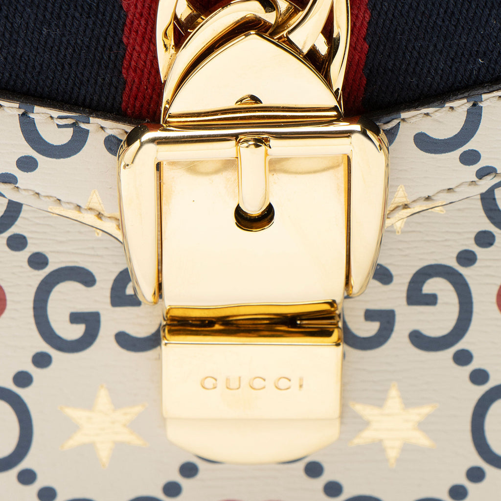 Gucci Leather Valentines Sylvie Mini Top Handle