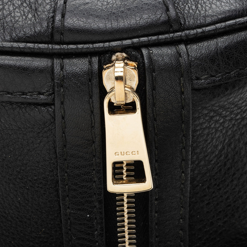 Gucci Leather Vintage Web Joy Medium Boston Bag
