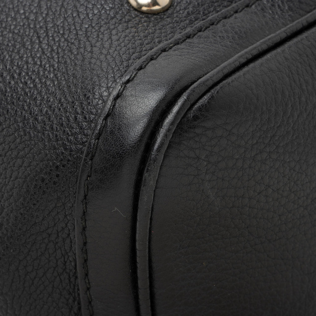 Gucci Leather Vintage Web Joy Medium Boston Bag