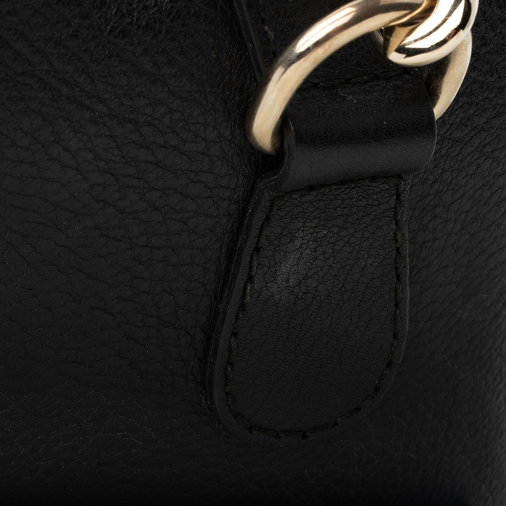Gucci Leather Vintage Web Joy Medium Boston Bag