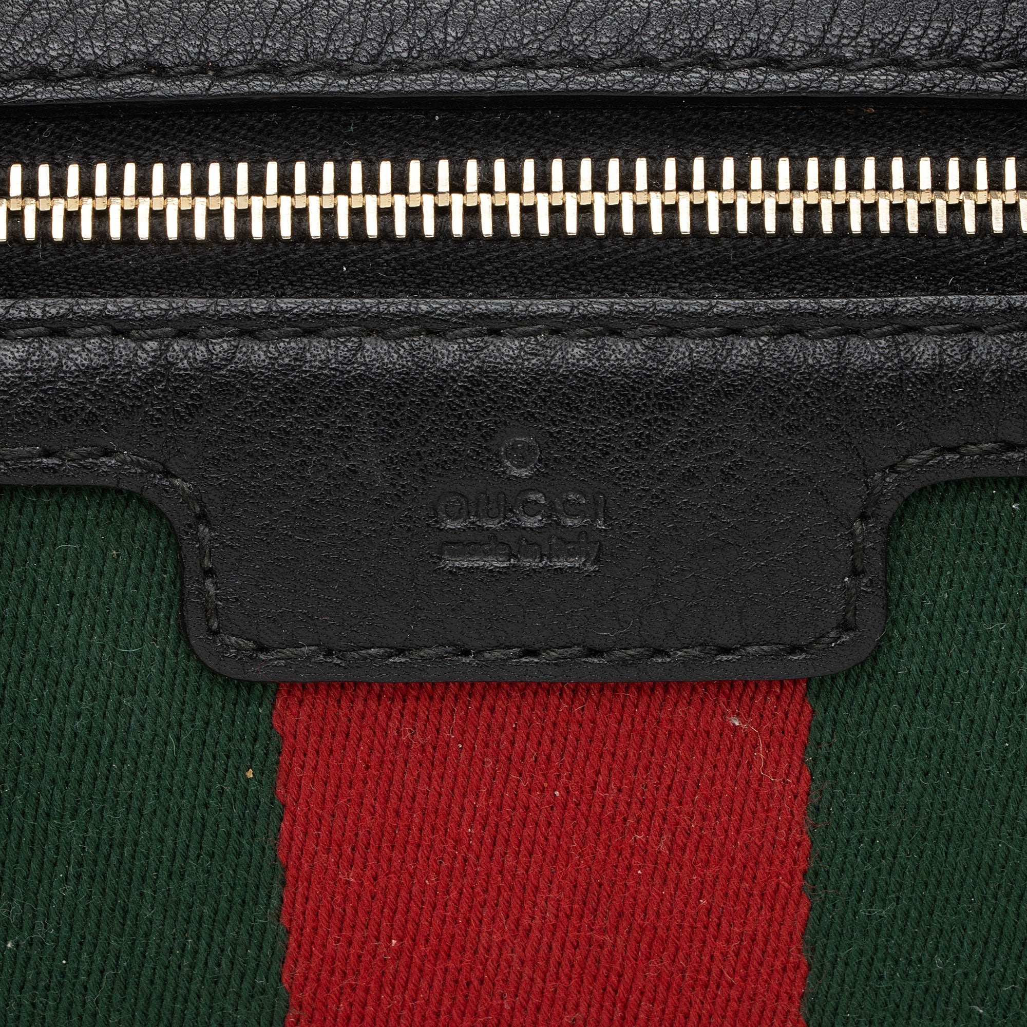 Gucci Leather Vintage Web Joy Medium Boston Bag