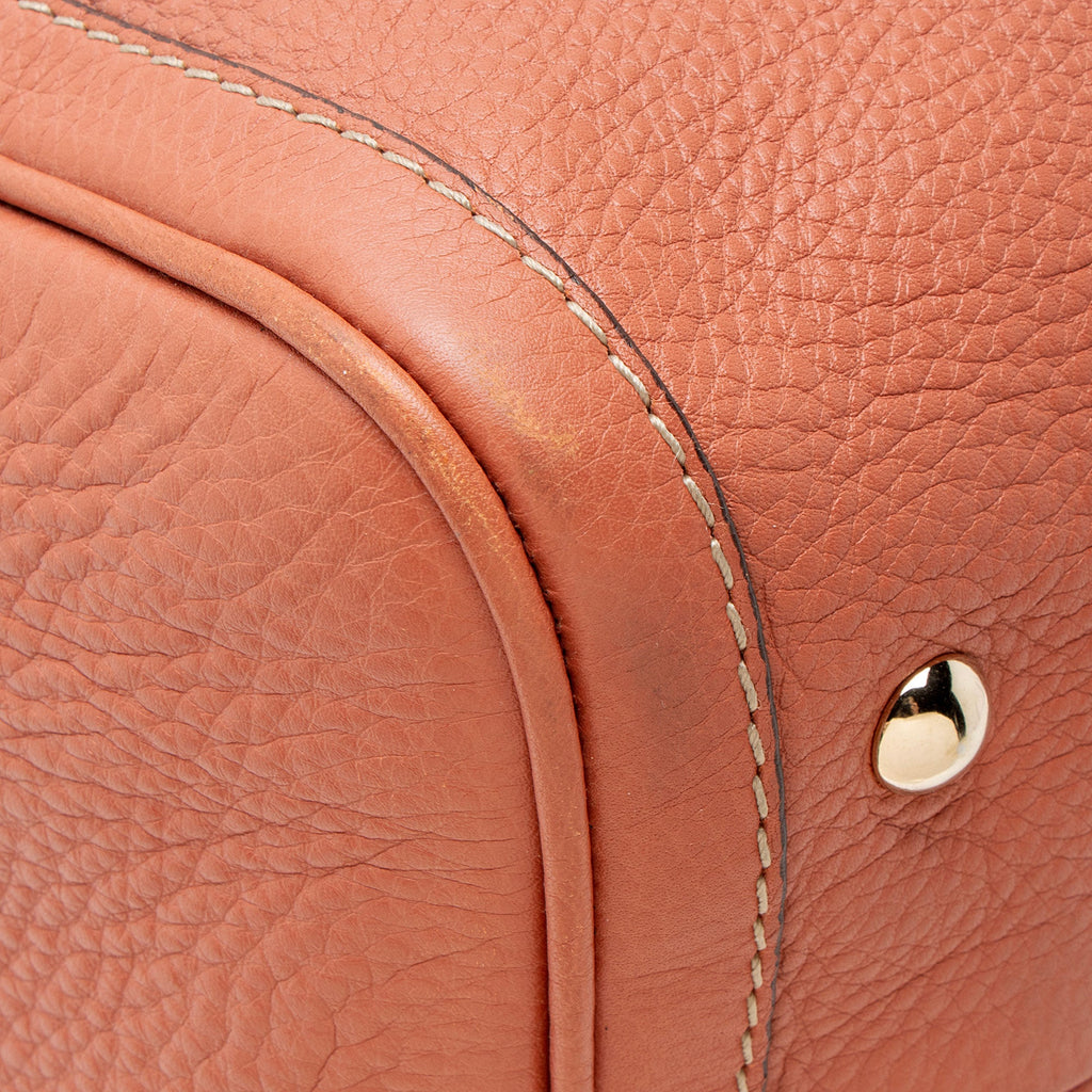 Gucci Leather Vintage Web Joy Medium Boston Bag