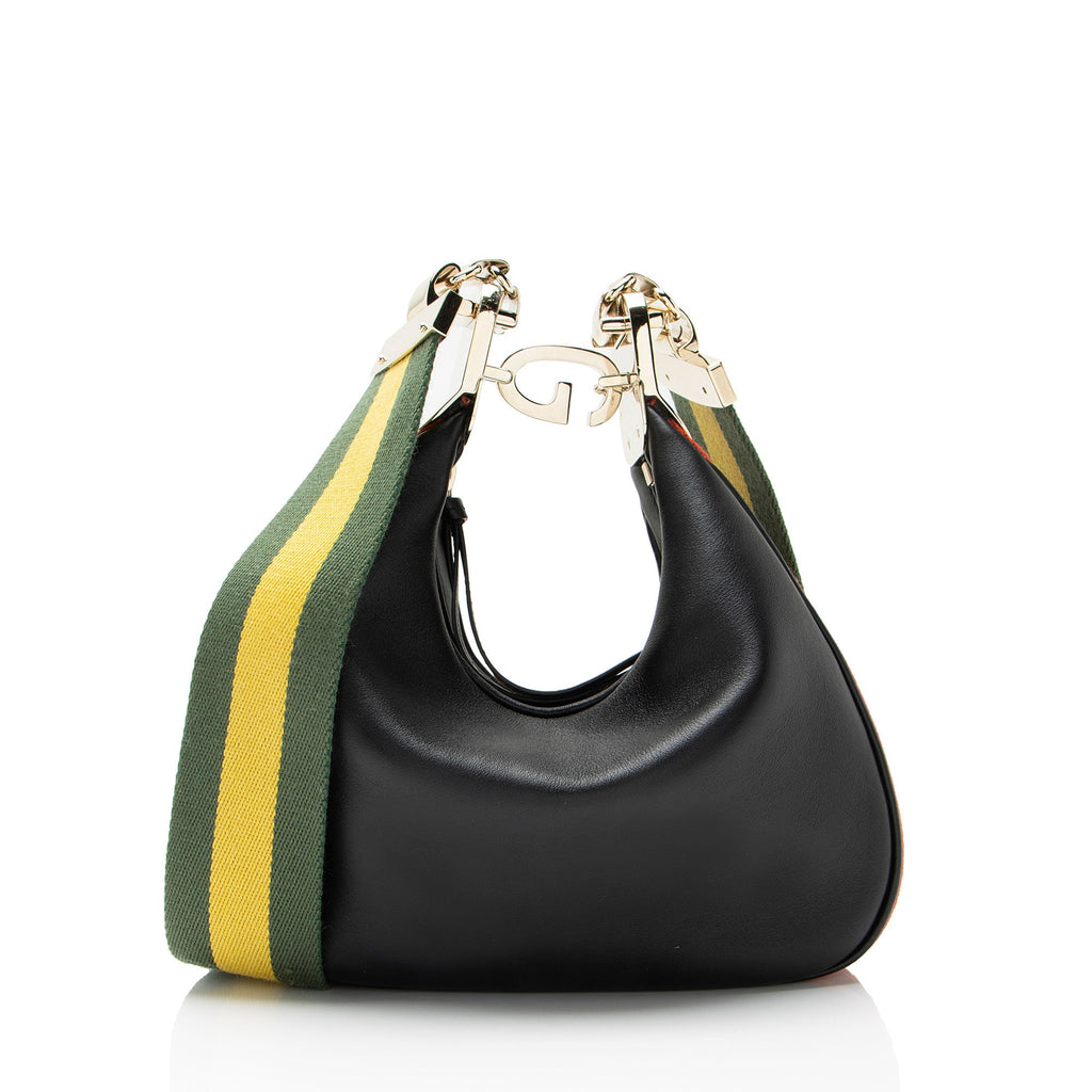 Gucci Leather Web Attache Small Shoulder Bag