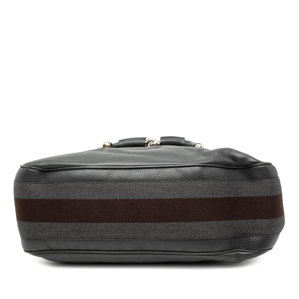 Gucci Leather Web Horsebit Heritage Hobo