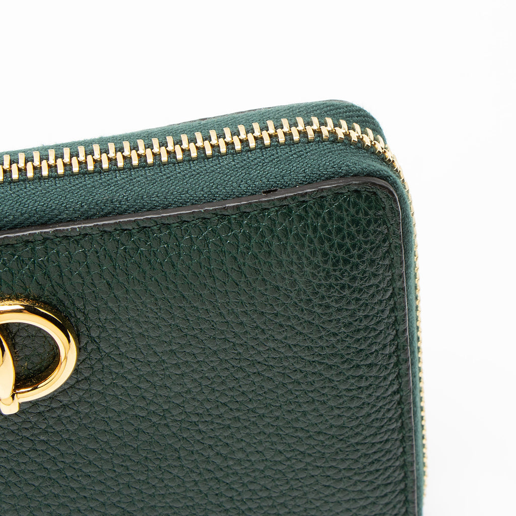 Gucci Leather Zumi Zip Around Wallet