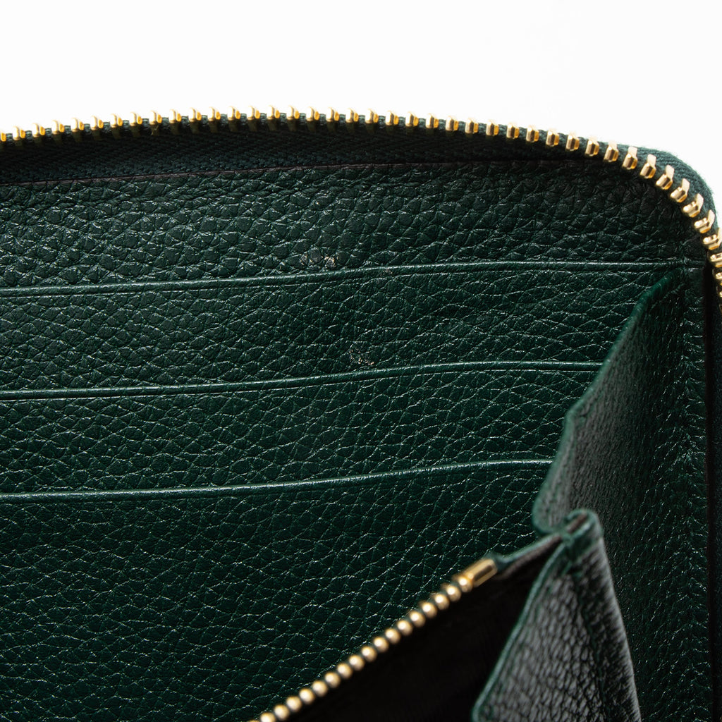 Gucci Leather Zumi Zip Around Wallet