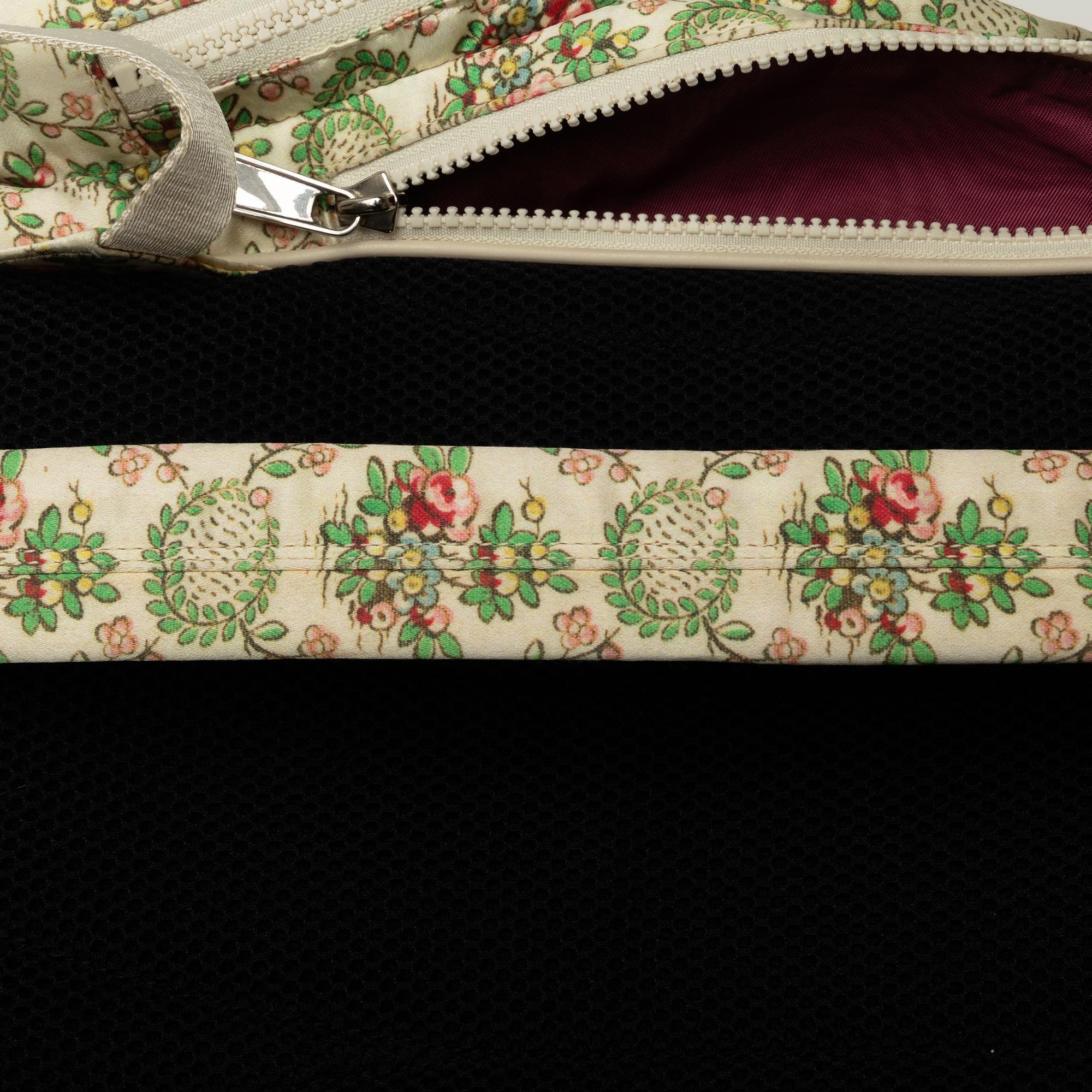 Gucci MLB Floral Satin NY Yankees Patch Backpack (SHG-chovBl)