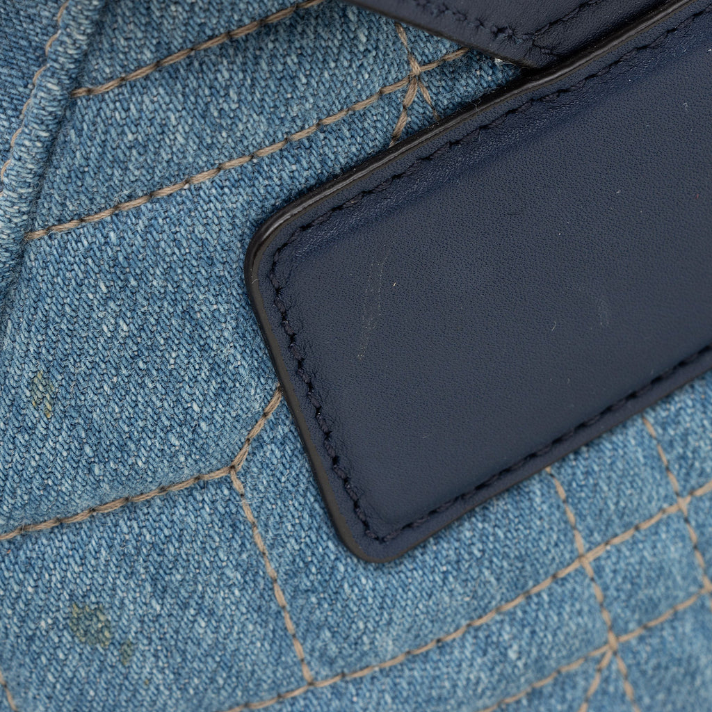 Gucci Matelasse Denim Pearl GG Marmont Backpack