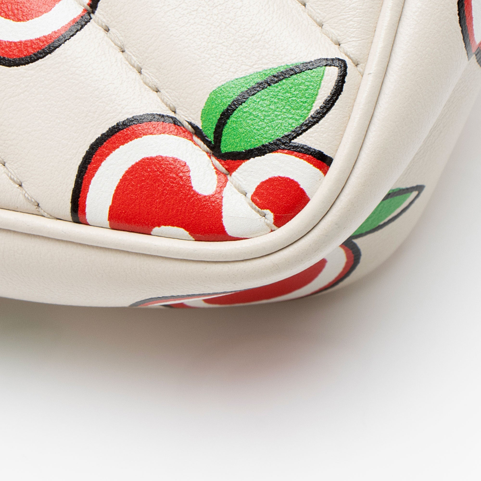 Gucci Matelasse Leather Apple GG Marmont Mini Flap Bag
