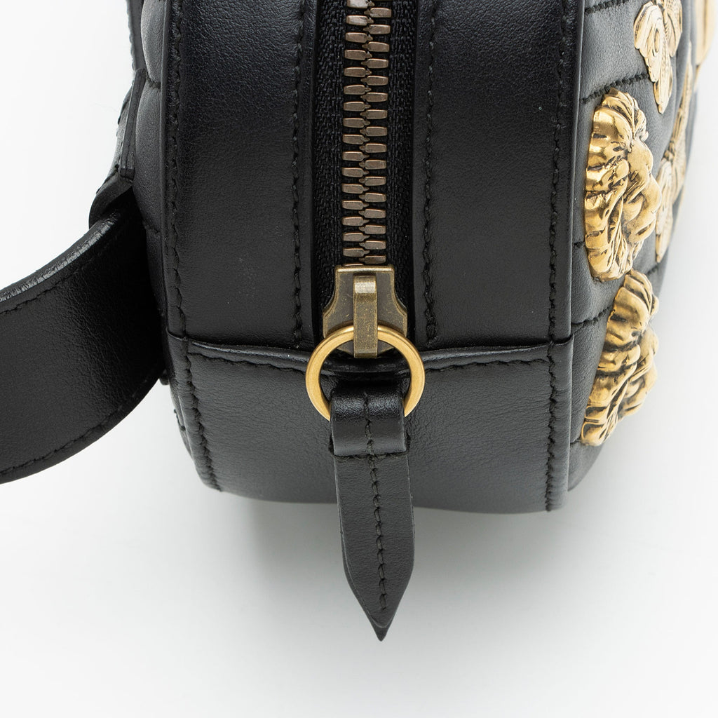 Gucci Matelasse Leather GG Marmont Animal Studs Belt Bag - Size 34 / 75