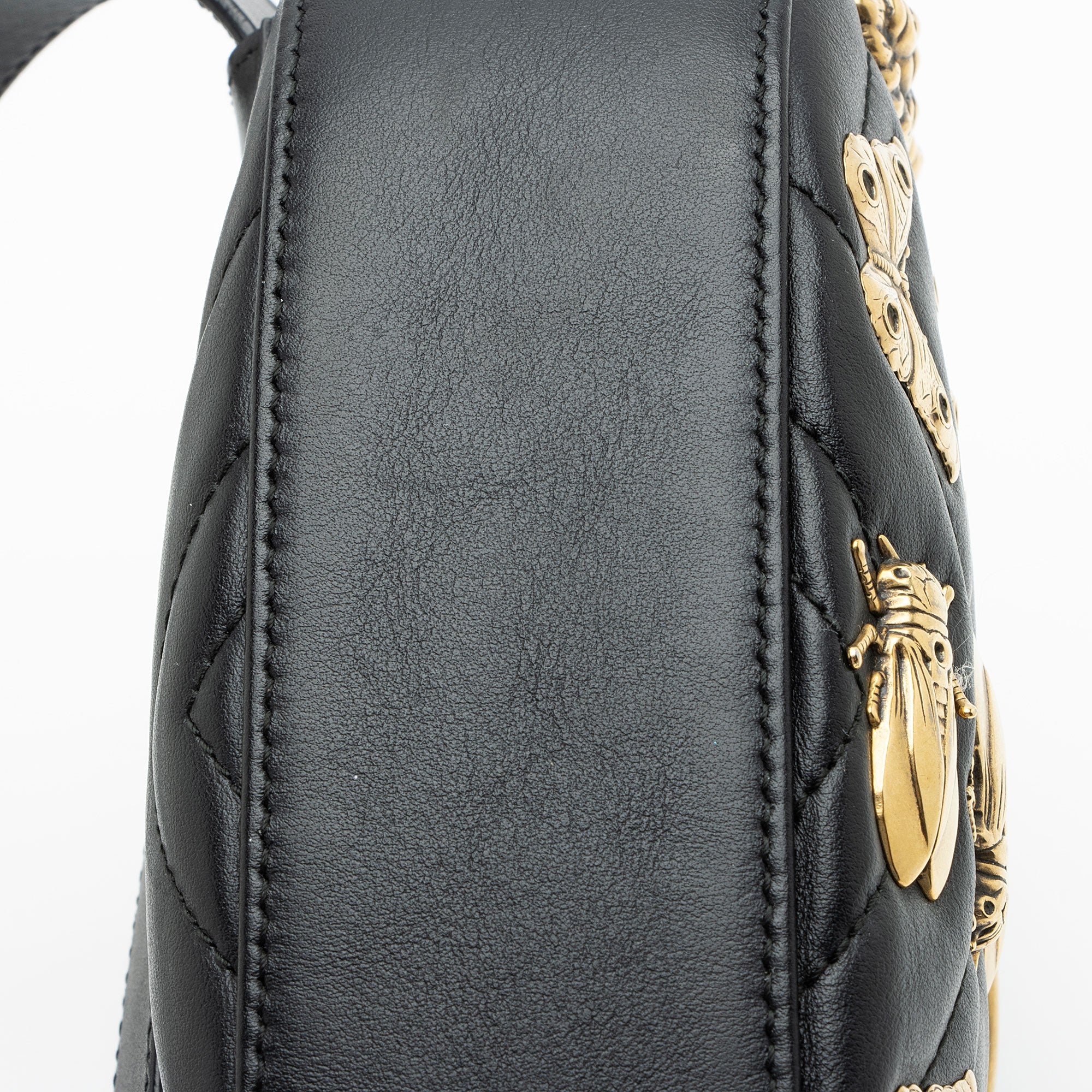 Gucci Matelasse Leather GG Marmont Animal Studs Belt Bag - Size 34 / 75
