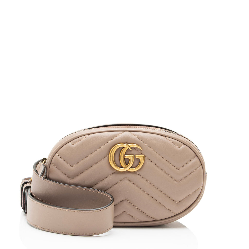 Gucci Matelasse Leather GG Marmont Belt Bag - Size 30 / 75