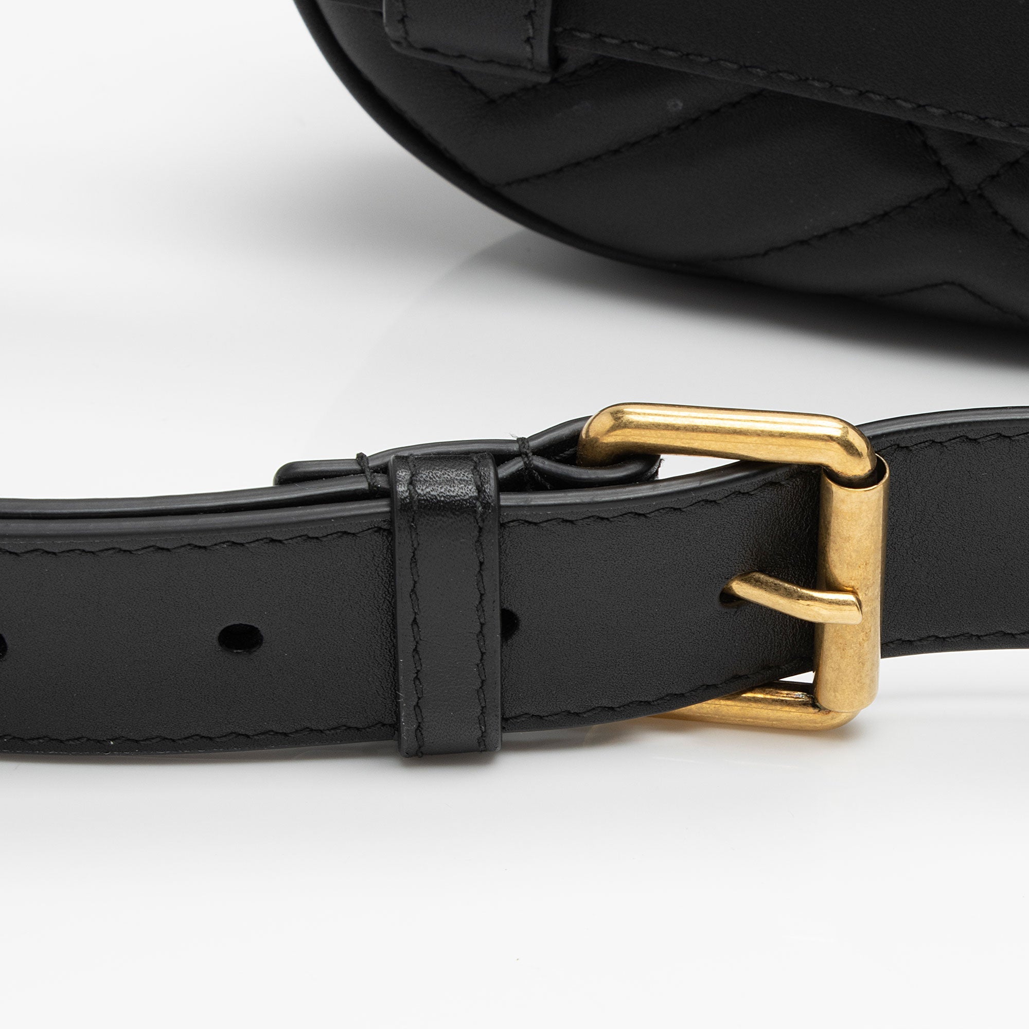 Gucci Matelasse Leather GG Marmont Belt Bag - Size 34 / 85 (SHF-vdStlP)