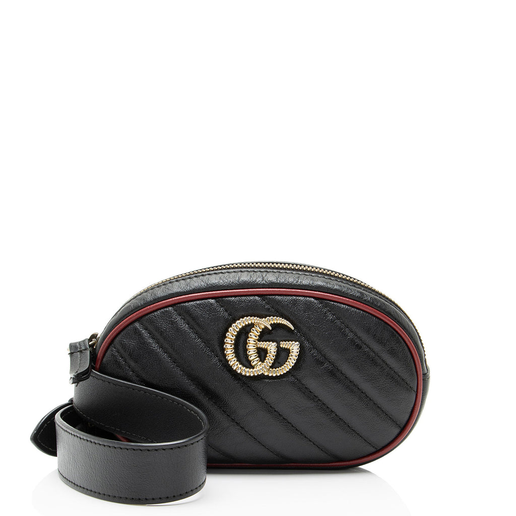 Gucci Matelasse Leather GG Marmont Belt Bag - Size 95
