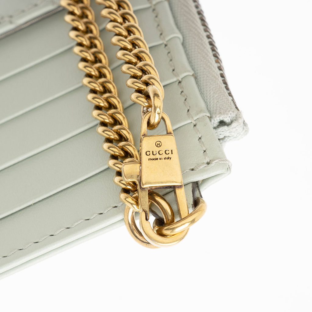 Gucci Matelasse Leather GG Marmont Key Card Case