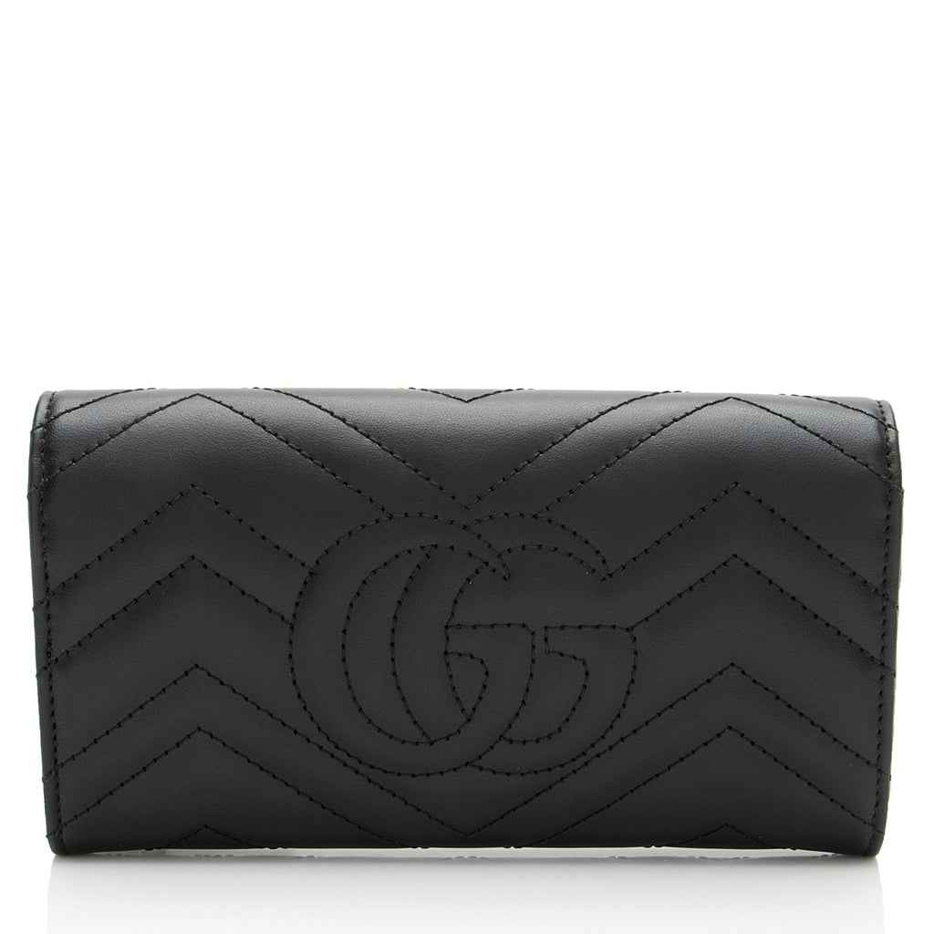 Gucci Matelasse Leather GG Marmont Continental Wallet