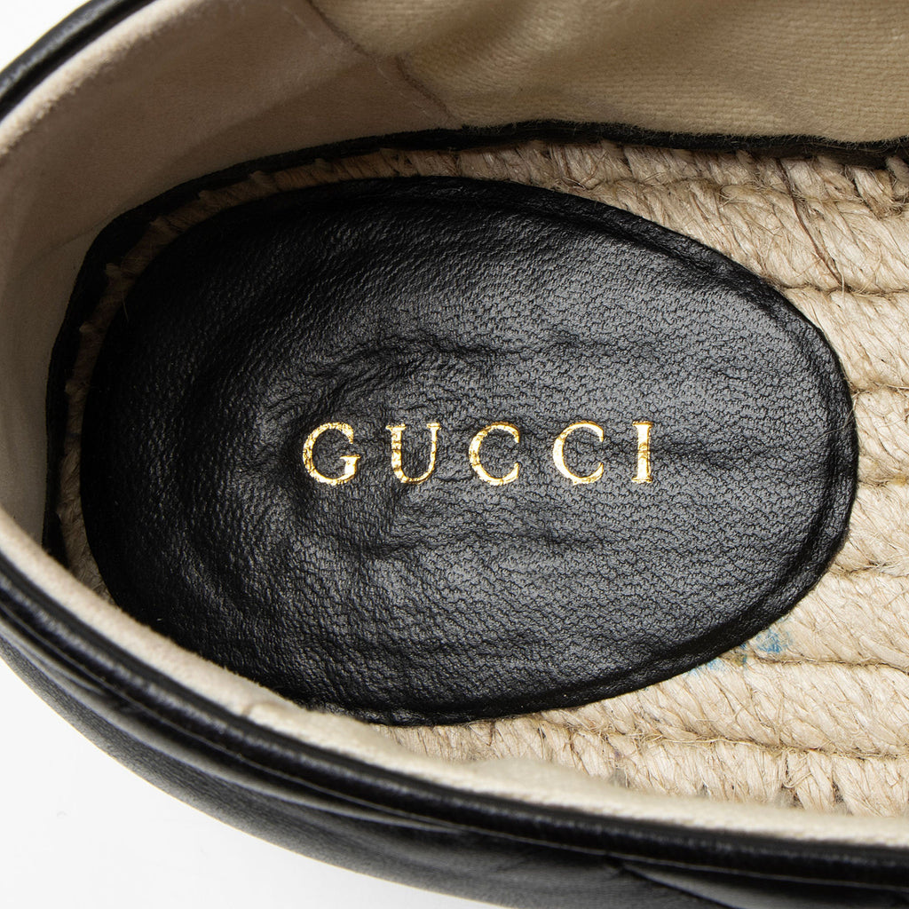 Gucci Matelasse Leather GG Marmont Espadrilles - Size 6.5 / 36.5