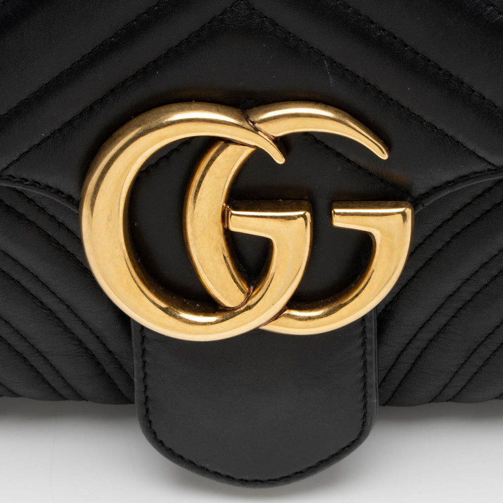 Gucci Matelasse Leather GG Marmont Large Flap Bag