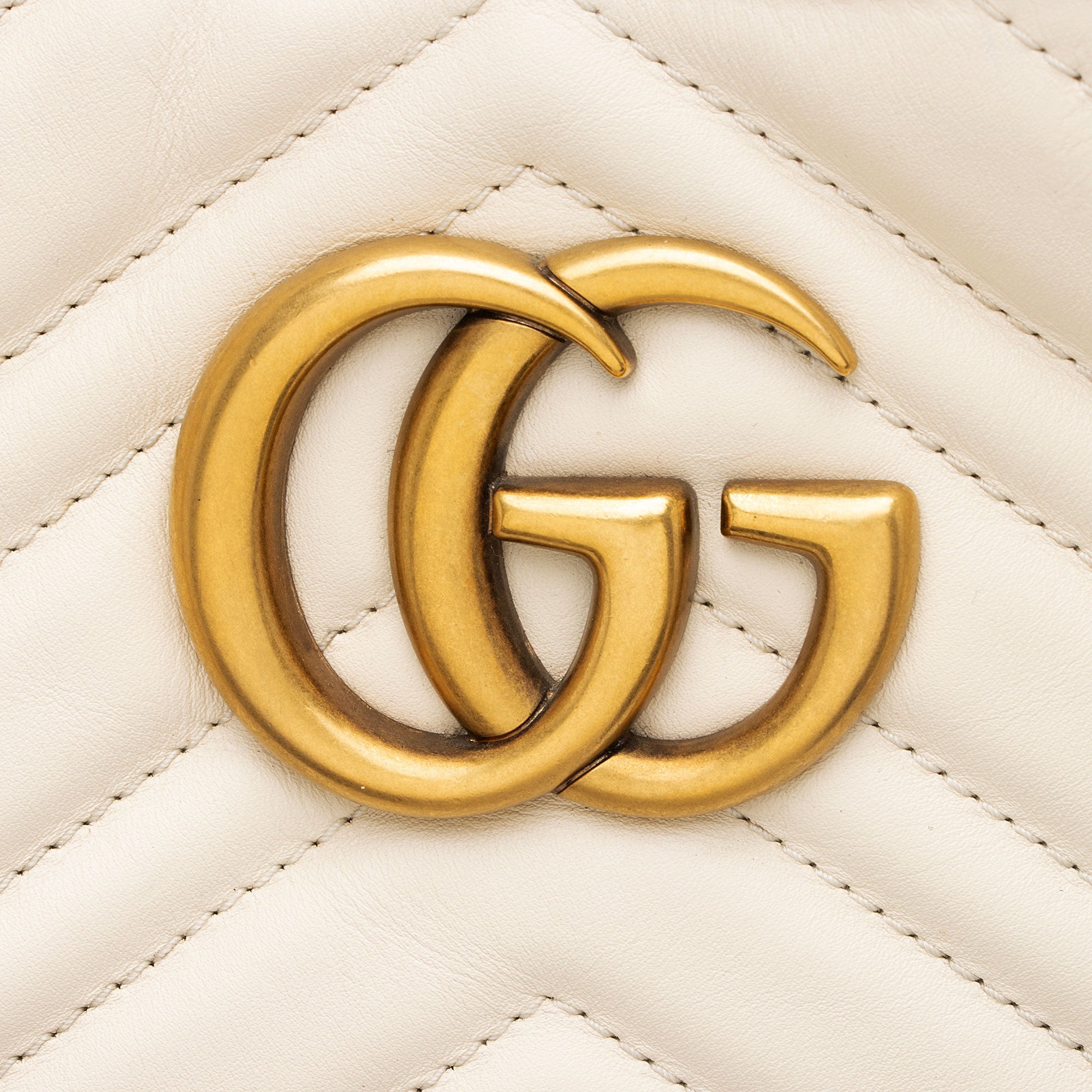 Gucci Matelasse Leather GG Marmont Medium Chain Shoulder Bag