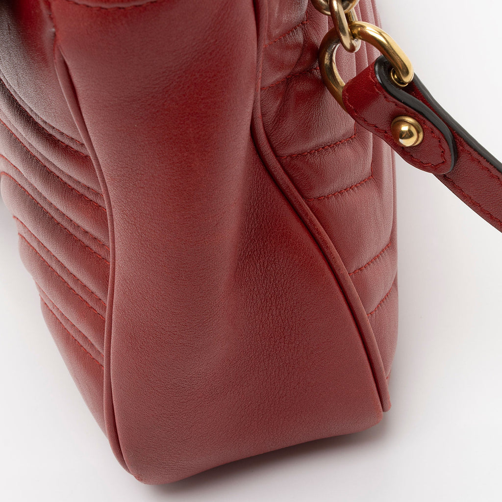 Gucci Matelasse Leather GG Marmont Medium Flap Bag (SHF-nwt9t4)
