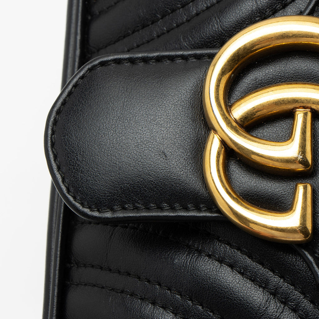 Gucci Matelasse Leather GG Marmont Medium Flap Bag