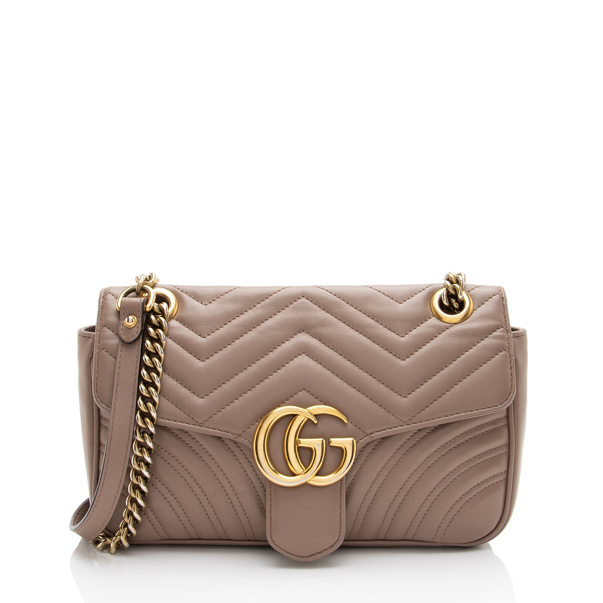 Gucci Matelasse Leather GG Marmont Medium Flap Bag